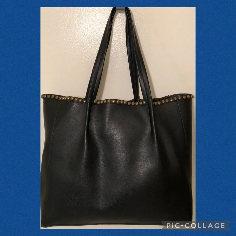 B-Low the Belt Black Studded Tote Bag